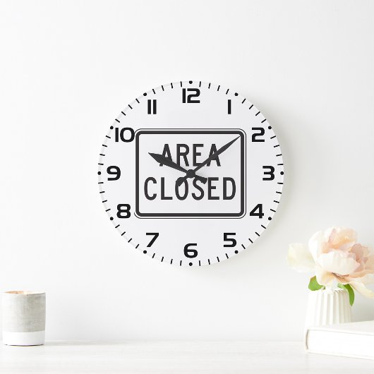 Grande Horloge Ronde Zone fermée Signal Avertissement Zone restreinte