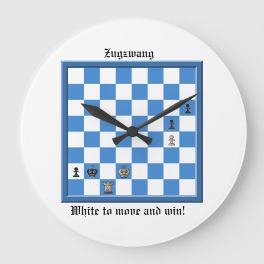 Grande Horloge Ronde Zugzwang Échecs Puzzle (Recto)