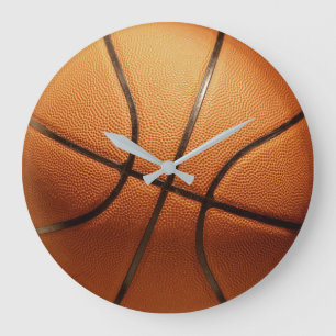 Grande horloge traditionnelle Orange Basket-Ball