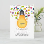 Grande Idée Light Bulb Retraite Partie Invitation (Debout devant)