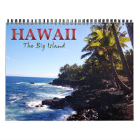 Grande île de calendrier mural d'Hawaï