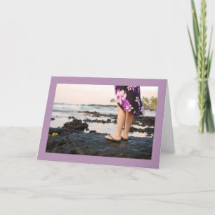 Grande île de carte de voeux de blanc de roche de