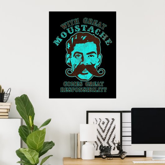 Grande impression de moustache (Bureau à domicile)
