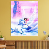 Grande impression de toile étirée princesse Unicor (Insitu(Salon))