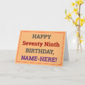 Grande impression, Gras, 79e carte de voeux annive (Fleur jaune)