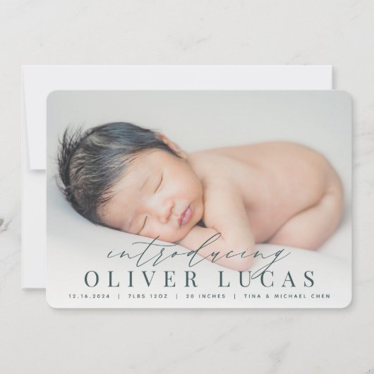 Grande introduction | Faire-part de naissance phot (Devant)