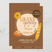 grande invitation à l'ouverture de la boulangerie (Devant / Derrière)