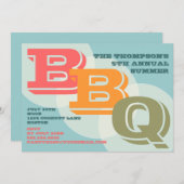 Grande invitation audacieuse de BBQ (Devant / Derrière)