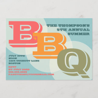 Grande invitation audacieuse de BBQ