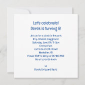 Grande invitation Dane anniversaire, Fête de chien (Dos)