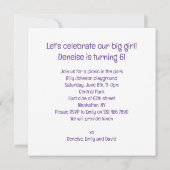 Grande invitation Dane anniversaire, Fête de chien (Dos)