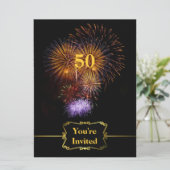 Grande invitation d'anniversaire de célébration (Debout devant)