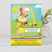 Grande invitation d'anniversaire de jour (Debout devant)