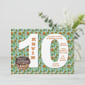 Grande invitation de fête d'anniversaire 10 (Debout devant)