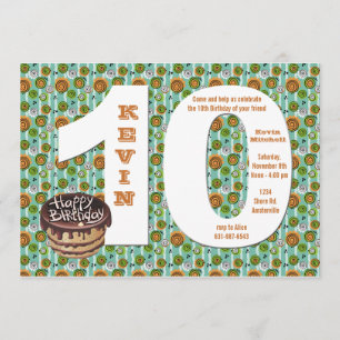 Grande invitation de fête d'anniversaire 10