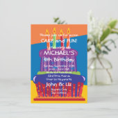 Grande invitation de gâteau d'anniversaire de (Debout devant)