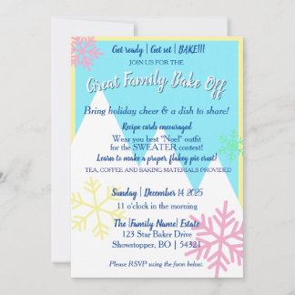 Grande Invitation de la Famille Bake Off | Pastel