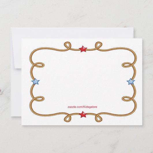 Grande invitation occidentale d'anniversaire de (Dos)