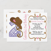 Grande invitation occidentale d'anniversaire de (Devant / Derrière)