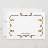 Grande invitation occidentale d'anniversaire de (Dos)