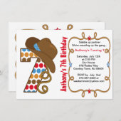 Grande invitation occidentale d'anniversaire de (Devant / Derrière)