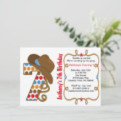 Grande invitation occidentale d'anniversaire de (Debout devant)