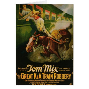 Grande K&A affiche de vol de train de Tom Mix