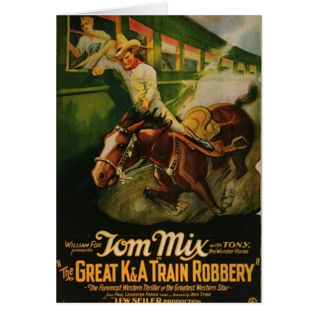 Grande K&A affiche de vol de train de Tom Mix (Devant)