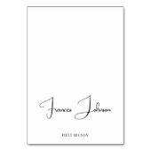 Grande Lettre Script Repas Choix Nom Cartes de Pla (Par défaut)