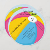 Grande, lumineuse invitation d'anniversaire de (Devant / Derrière)