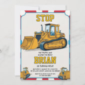 grande machine construction invitations d'annivers (Devant)