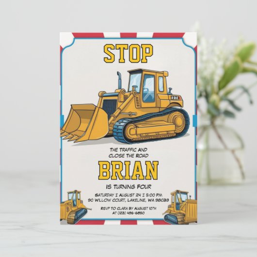 grande machine construction invitations d'annivers (Debout devant)