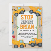 grande machine construction invitations d'annivers (Devant)