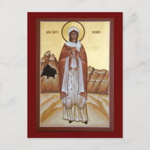 Grande Martyr Barbara Icon Carte de prière