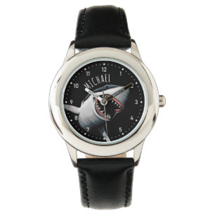Grande montre personnalisée pour enfants de requin