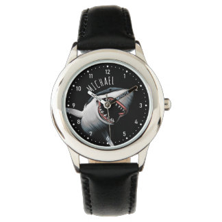 Grande montre personnalisée pour enfants de requin