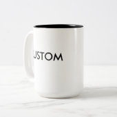 Grande Mug 15oz personnalisée à deux tons - NOIR à (Devant gauche)