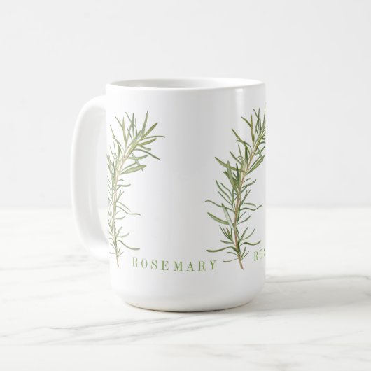 GRANDE Mug blanche classique ROSEMAIRE FRAÎCHE (Devant gauche)