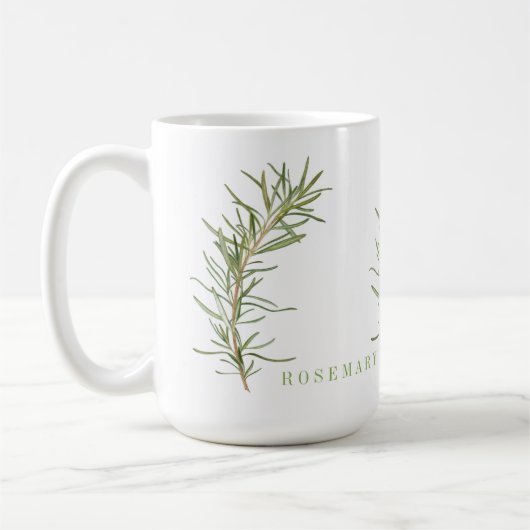 GRANDE Mug blanche classique ROSEMAIRE FRAÎCHE (Gauche)