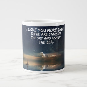 Grande Mug d'amour avec Citation romantique