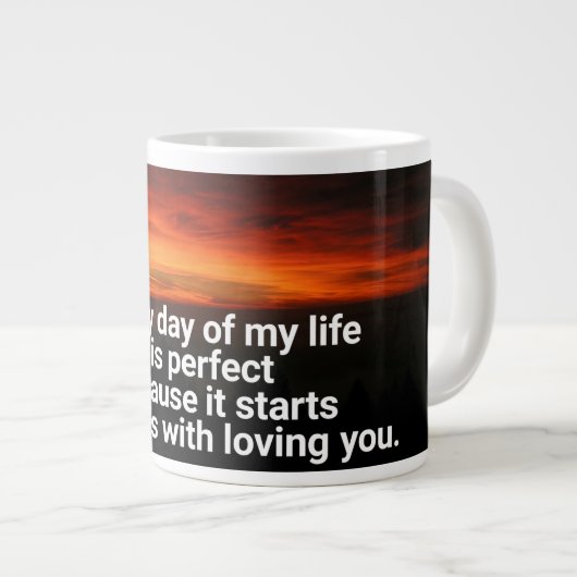 Grande Mug De Café Avec Citation D'Amour (Devant droit)