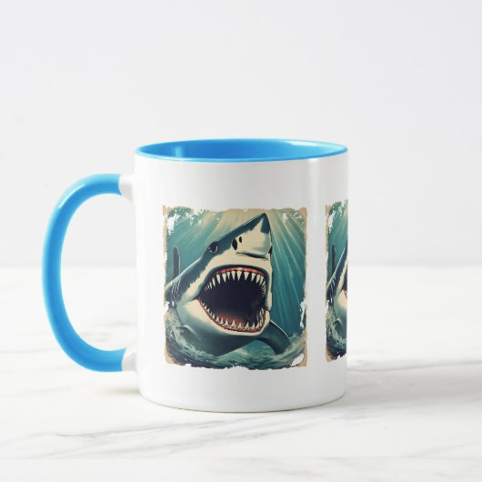 Grande Mug de requin blanc (Gauche)