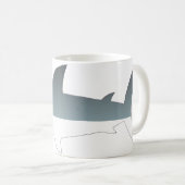 Grande Mug de requin blanc (Devant droit)