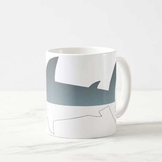 Grande Mug de requin blanc (Devant droit)