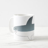 Grande Mug de requin blanc (Devant gauche)