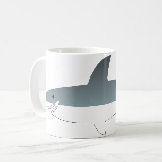 Grande Mug de requin blanc (Devant gauche)
