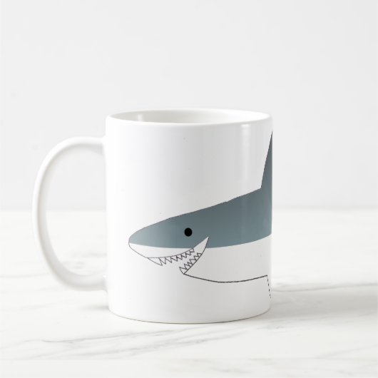 Grande Mug de requin blanc (Gauche)
