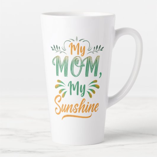 Grande Mug en latte - "Ma maman, mon soleil" - 17 (Droite)