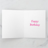 Grande nièce fille 9 anniversaire de la carte rose (Intérieur)