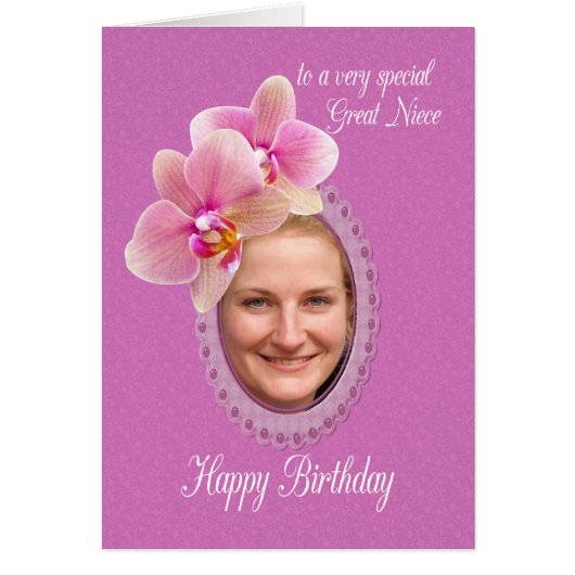 Grande Nièce Spécial Anniversaire Souhaits Orchidé (Devant)